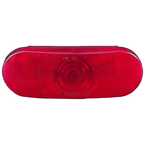 Peterson Manufacturing Stop Turn Tail Light Incandescent Bulb Oval Red Lens 612 x 214 NonSubmersible V421R